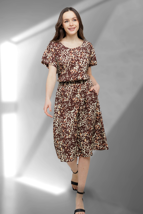 Платье цвет коричневый размер 50