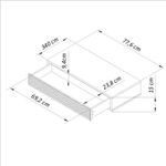 Туалетный столик консоль подвесной белый с выдвижным ящиком