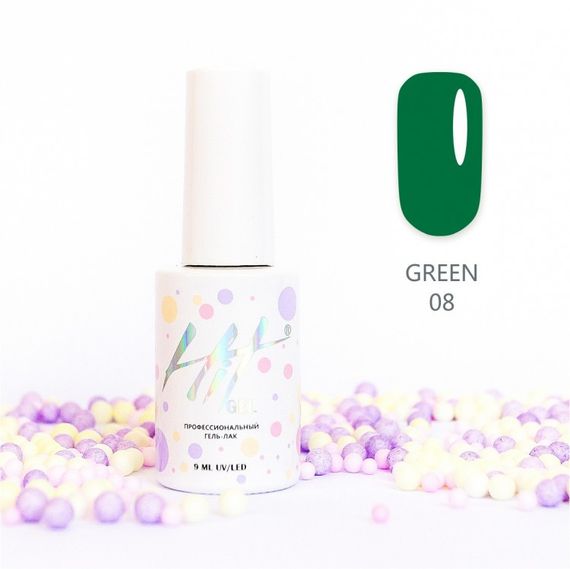 Гель-лак ТМ &quot;HIT gel&quot; №08 Green, 9 мл