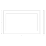 Зеркало Evoform в багетной раме со встроенным LED-светильником 29,5 W 120x75 см
