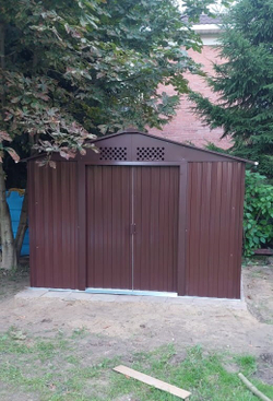 Металлический сарай GreenStorage Арчер D коричневый
