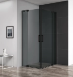 Душевой уголок Cezares SLIDER-AH-2-70/80-80/90-GRIGIO-NERO, профиль черный