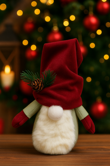 Новогодняя игрушка-гномик 22см