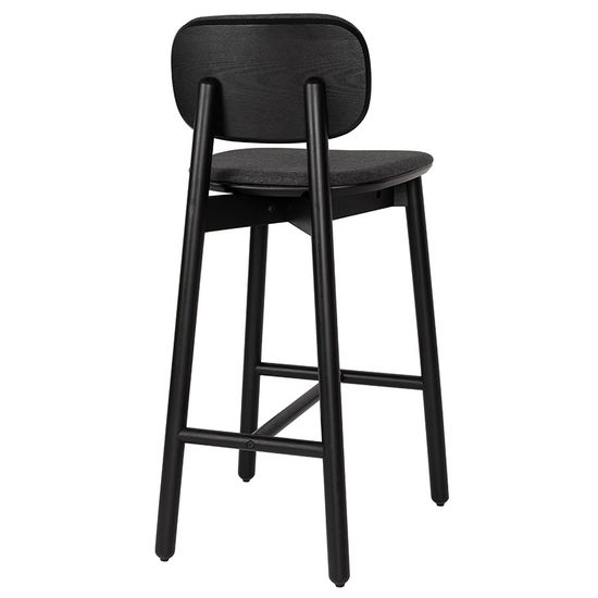 Стул барный с обивкой saga, рогожка, темно-серый