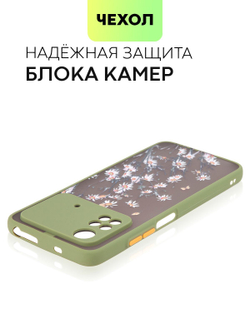 Чехол BROSCORP для Poco M4 Pro оптом (арт. XM-PM4PRO(4G)-ST-TPU-KHAKI-PRINT)