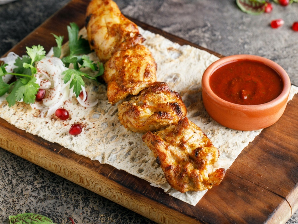 Шашлычок из куриного бедра 150гр