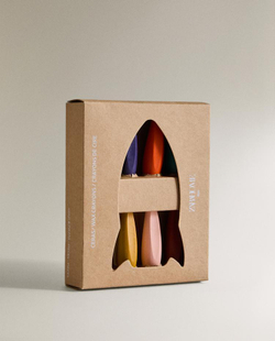 ZARA HOME ВОСКОВЫЕ КАРАНДАШИ В ФОРМЕ РАКЕТЫ (НАБОР 8 ШТ), РАЗНОЦВЕТНЫЙ