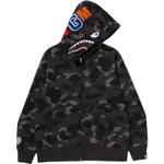 A Bathing Ape Bathing Ape Ss26 Color Camo Shark Full Zip Худи Свитшот черный