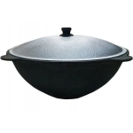 Казан чугунный 22л плоское дно с крышкой