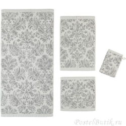 Полотенце 70х140 Cawo Contour Handtuch 8082 Jacquard серебро