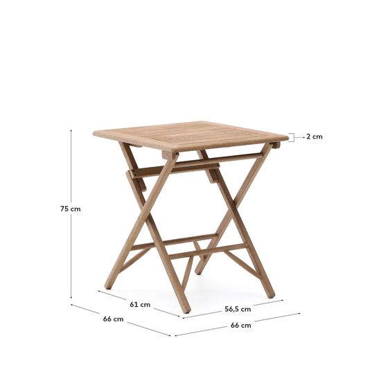 Складной стол Dandara дерево 66 x 66 см