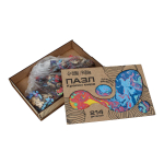 Пазл деревянный фигурный 214 дет. "Краски мира", крафт-коробка (Puzzle Time)