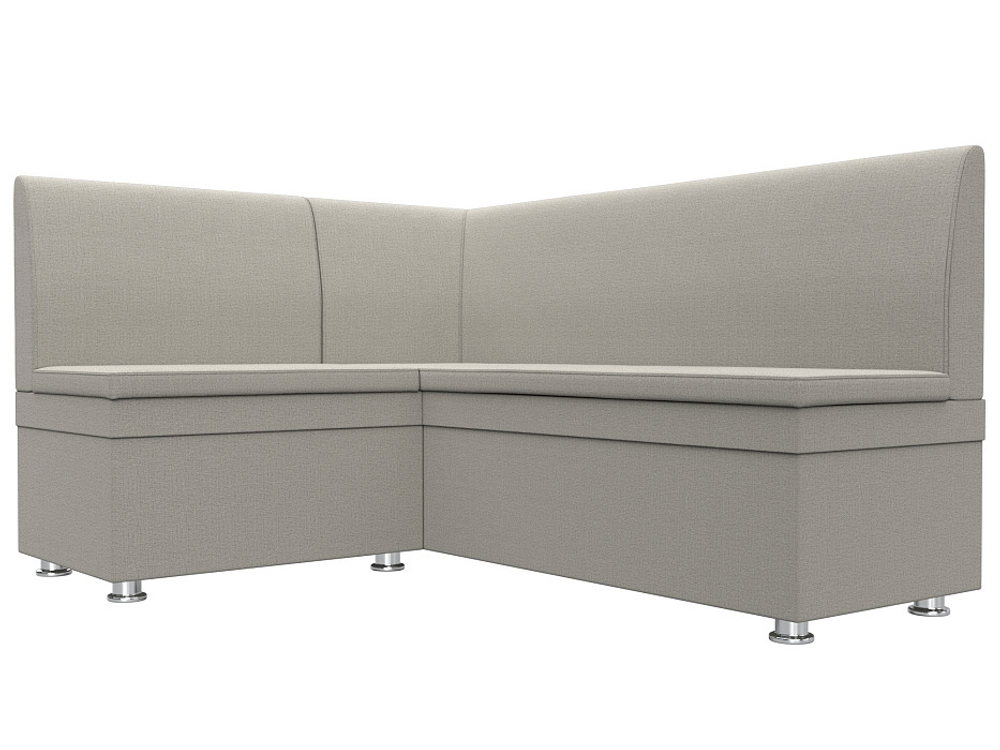 Диван кухонный угловой Уют левый угол, Амур 02 бежевый, Рогожка, 124130L