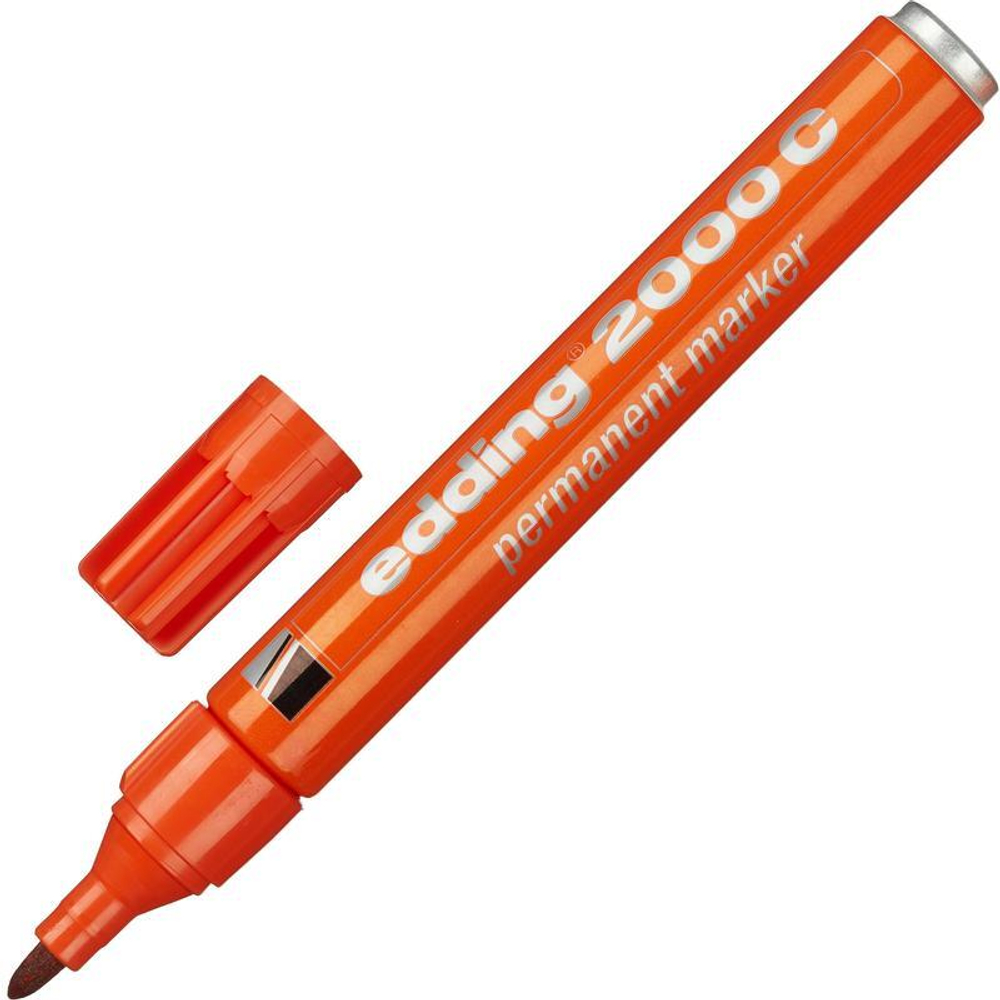 Маркер перманентный Edding "2000C/6" оранжевый, пулевидный, 3мм
