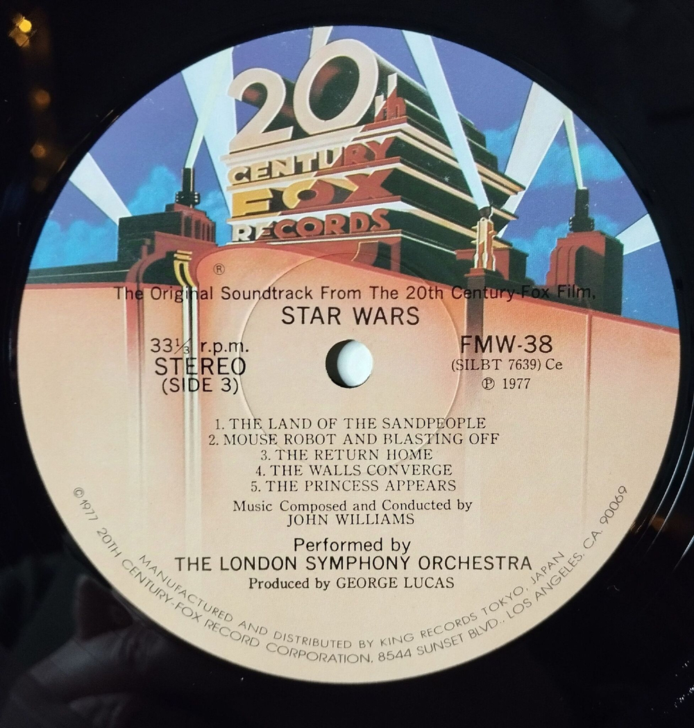 Винтажная виниловая пластинка LP John Williams, The London Symphony Orchestra Star Wars (Japan 1978) (Obi) (Poster)