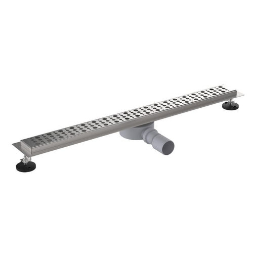 ТРАП ДЛЯ ДУША ЛИНЕЙНЫЙ 600Х70ММ AQUANT С ГЛЯНЦ МЕТ.РЕШ. ВЫХОД ПОД 40/50ММ