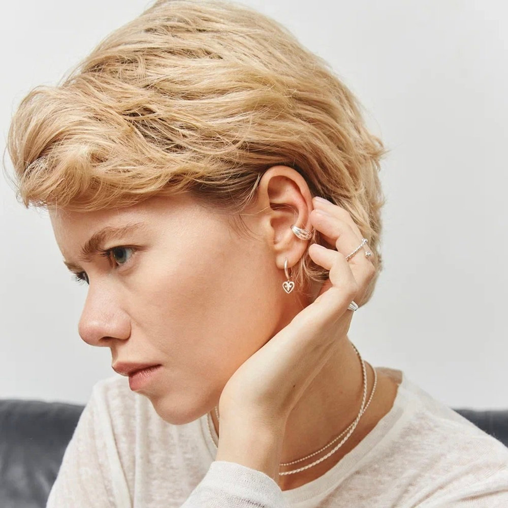 Серьги-кликеры СЕРДЕЧКО