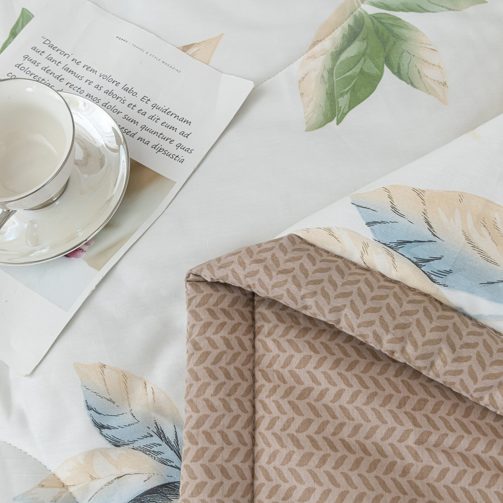 Комплект постельного белья Сатин с Одеялом 100% хлопок 160x80 на резинке OBR150