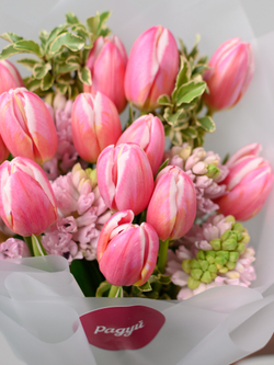 Дуо букет Гиацинты и Тюльпаны