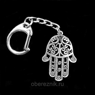 Брелок Рука Фатимы. Серебристый