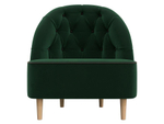 Кресло Амиса, Зеленый\Коричневый, Велюр, 110041