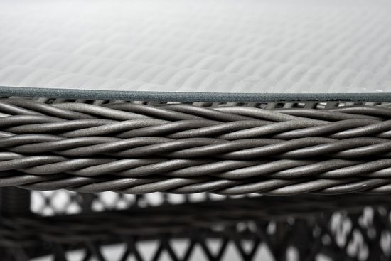 "Дольче" обеденная группа из искусственного ротанга, цвет графит