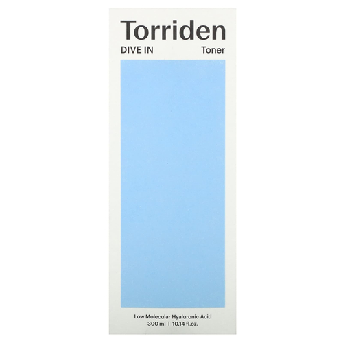 Torriden, Dive In, тоник с низкомолекулярной гиалуроновой кислотой, 300 мл (10,14 жидк. унц.)