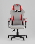 Кресло спортивное TopChairs Phantom ткань серо-красный