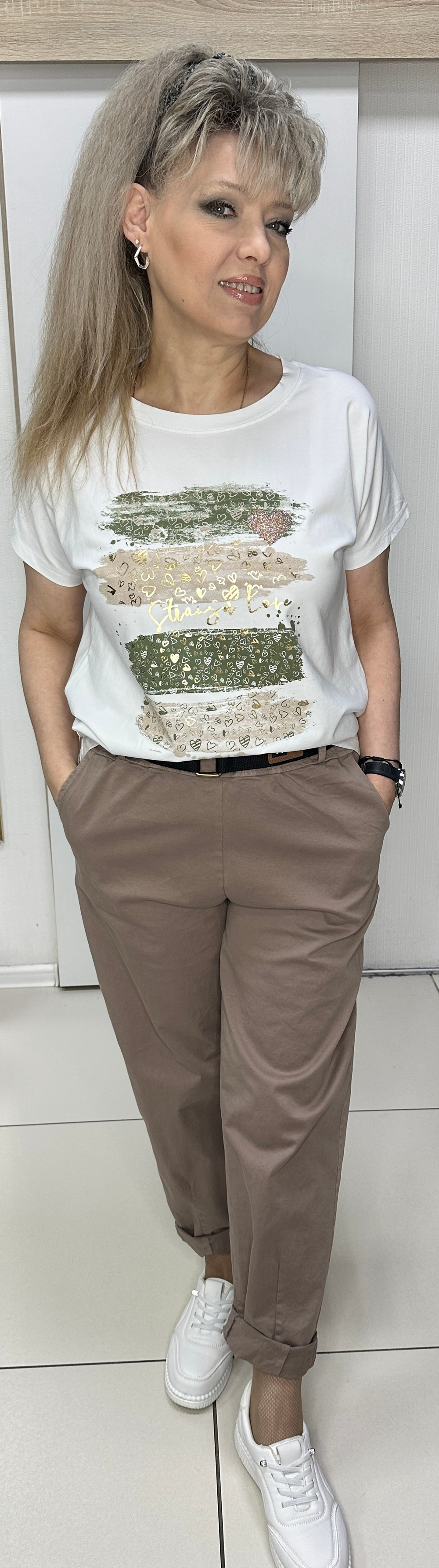 Брюки цвета капучино