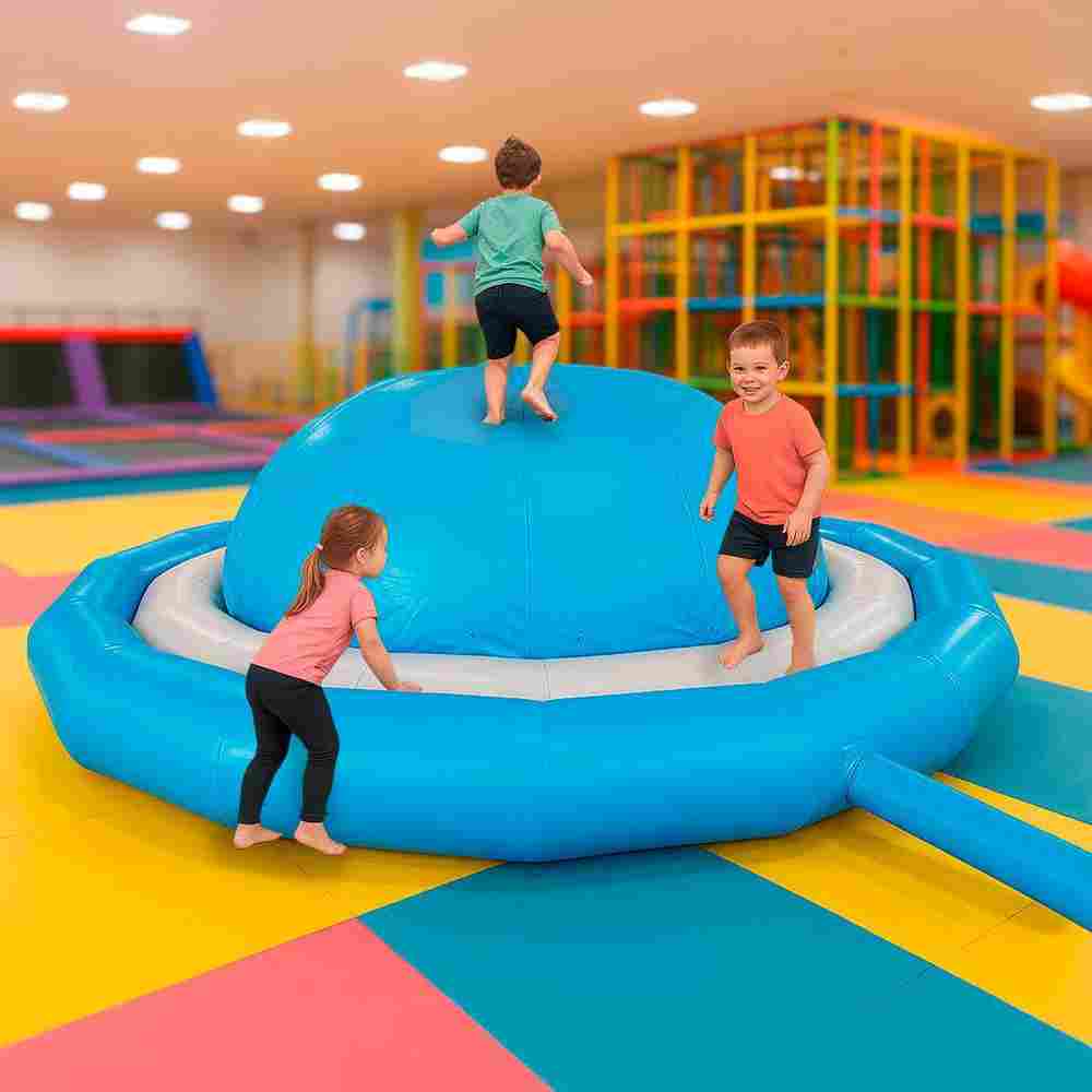 Надувное оборудование «Надувной живот» 6*6*1,7 м, серо-голубой