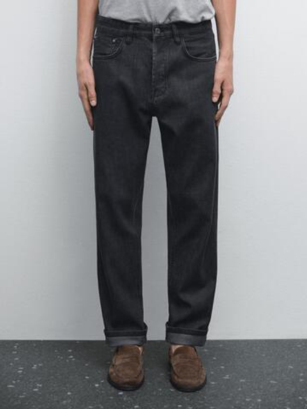 Massimo Dutti Джинсы прямого кроя, угольный