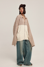 Кардиган на молнии с косами