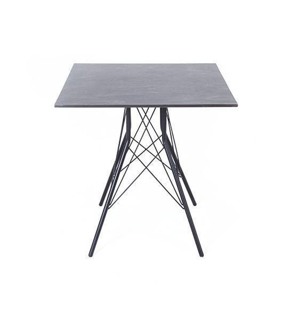 "Конте" интерьерный стол из HPL 63x63см, цвет "серый гранит"