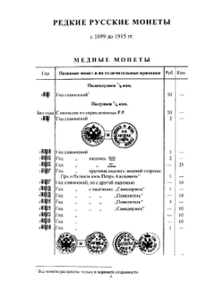 Редкие русские монеты с 1699 до 1915 гг.. Rare Russian coins from 1699 to 1915. | И.В. Мигунов
