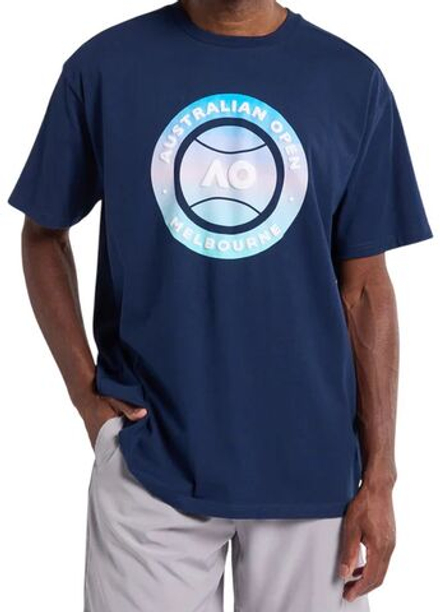 Мужская теннисная футболка Australian Open AO Round Logo Tee - небесный