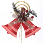 Украшение новогоднее «Сияние колоколов» 43*25 см, Красный/Белый