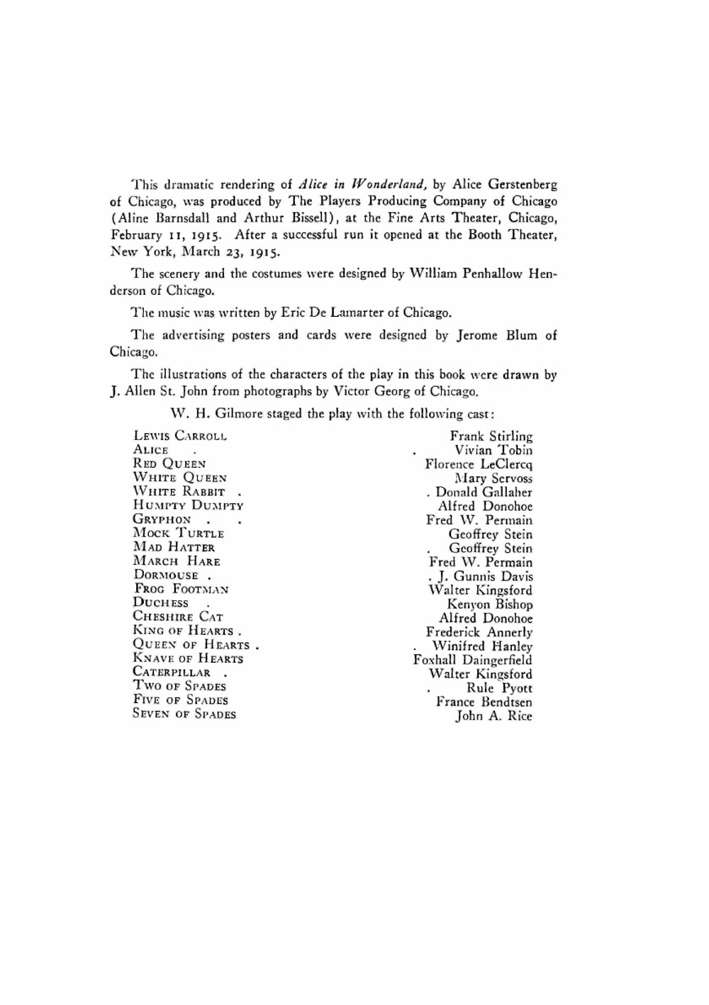 Alice in Wonderland. A dramatization of Lewis Carroll's "Alice's adventures in Wonderland" and "Through the looking glass" | Alice Gerstenberg