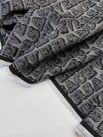 Джинса (деним) хлопок с эластаном Versace серая с логотипом