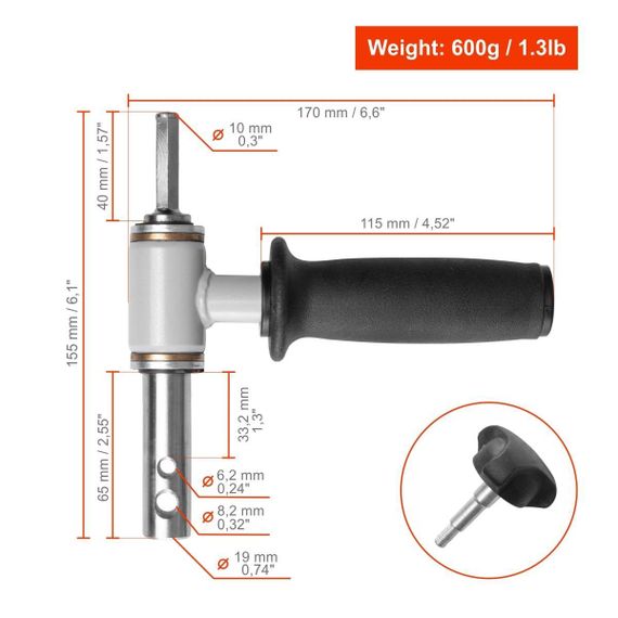 Адаптер под шуруповерт для ледобуров Тонар АШ-02