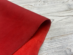 Кожа сквозного окрашивания фото Земир цв. Красный / Zemir Crust Red, тощ. 2,0-2,2 мм