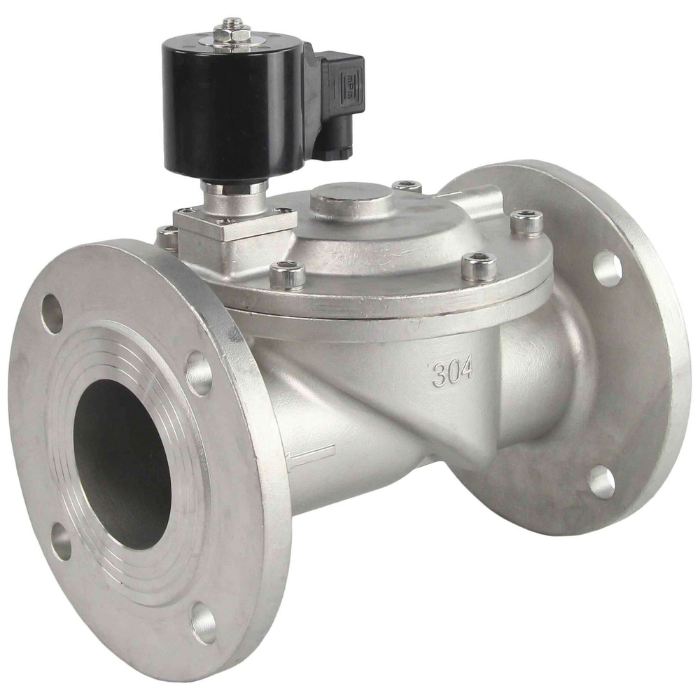 Two way normally closed indirect acting electric solenoid valve Elephant VSF-601N-PU-NC NBR 24В, body material - stainless steel AISI 304, seal - NBR