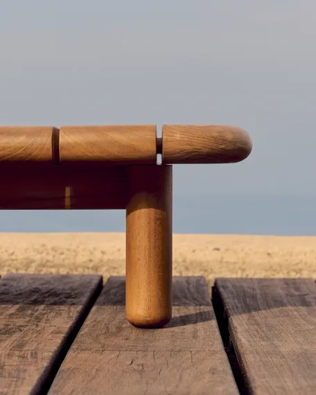 Журнальный столик Turqueta из массива тика, 140x70 см