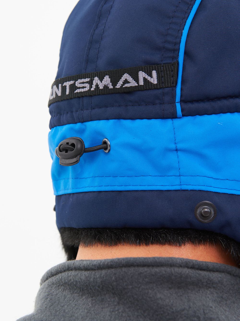 Шапка ушанка зимняя Yakutia цвет Тёмно-синий ткань Galaxy Breathable иск. мех Норка