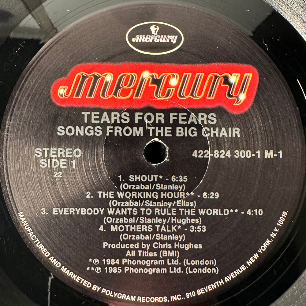 Tears For Fears ‎– Songs From The Big Chair (США 1985г.)