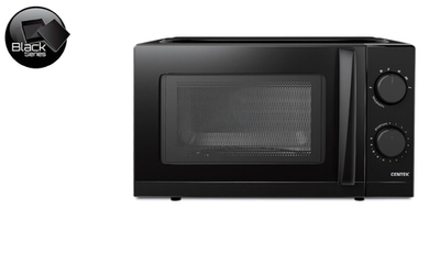 Микроволновая печь CENTEK CT-1571 BLACK V - 20 л, мех. управление, подсветка, таймер, 6 режимов приготовления мощность 700 Вт