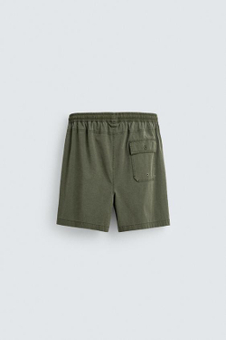 ZARA ДЛИННЫЕ ПЛАВКИ С ЭФФЕКТОМ ПОТЕРТОСТИ, ХАКИ