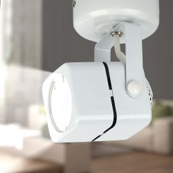 Светильник настенно-потолочный спот ЭРА OL3 GU10 WH под лампу MR16 GU10 белый | Накладные светильники