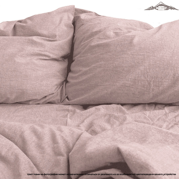 Вареный (стираный) хлопок, цв.Пыльно-розовый меланж (15-1607 ст)