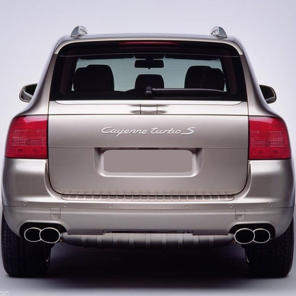 Надпись S хром / Шильдик на Порш S 58 мм