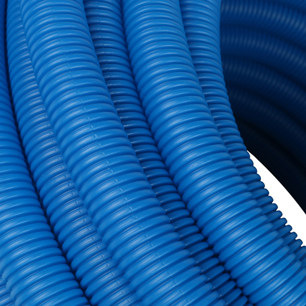 Труба гофрированная защитная ПНД Stout диаметром 32 мм, цвет синий